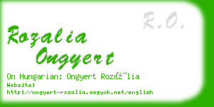 rozalia ongyert business card